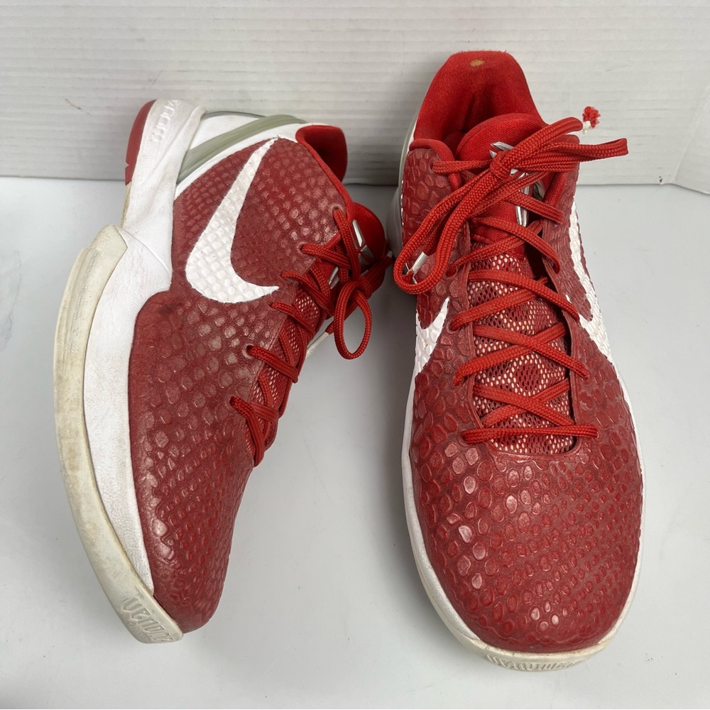 Nike Zoom Kobe 6 TB Varsity Red Silver Men’s Size 11.5 454142-600